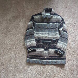 L.L. Bean Vintage Southwestern Wool Chore Jacket Womens Medium
